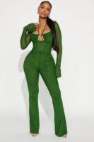 Jumpsuit in Green 92% polyester