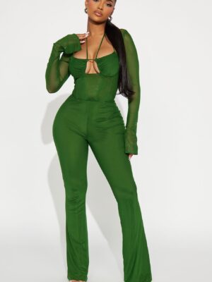 Jumpsuit in Green 92% polyester