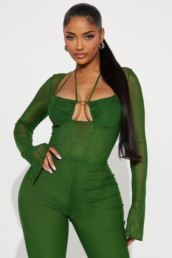 Jumpsuit in Green 92% polyester