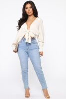 Cream V-Neck Sweater