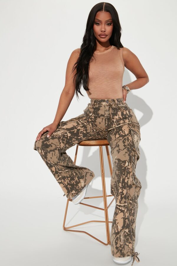 Pants in Green 98% cotton