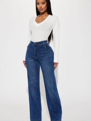 Margot Stretch Trouser Jeans - Dark Wash