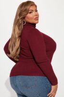 Burgundy Turtleneck Pullover