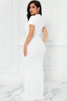 White Mock-Neck Dress