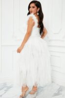Contrast Dress in White