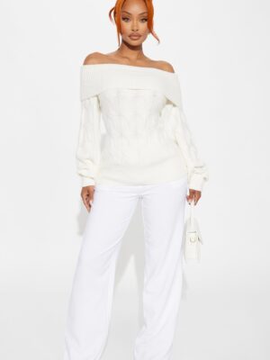 Ivory Ribbed Sweater