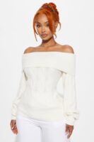 Ivory Ribbed Sweater