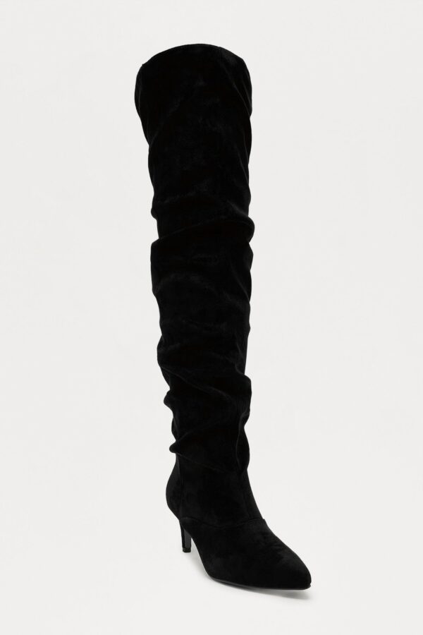 Essex Ruched Boots - Black
