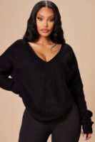 Black V-Neck Sweater
