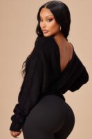 Black V-Neck Sweater