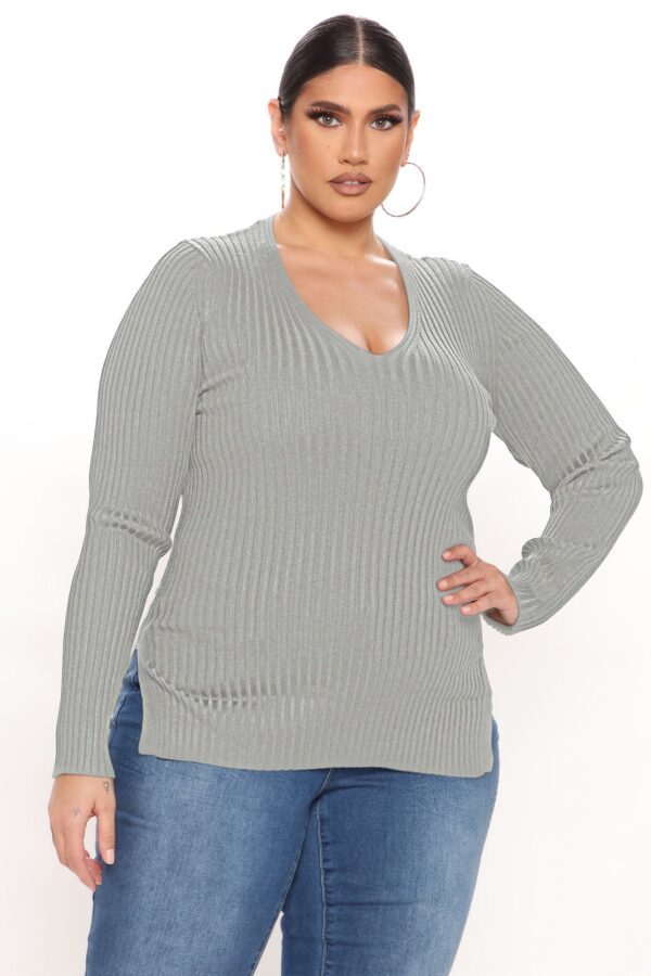 Ladies Kit Heather Grey Sweater