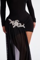 Contrast Dress in Black