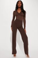 Wide-Leg Dress in Chocolate