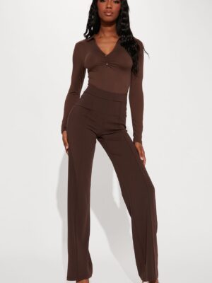 Wide-Leg Dress in Chocolate