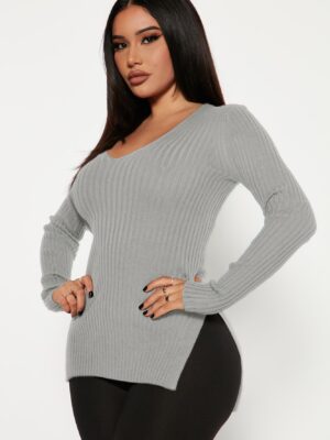 Ladies Kit Heather Grey Sweater