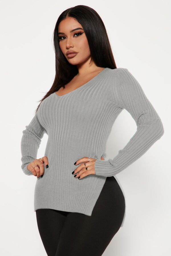 Ladies Kit Heather Grey Sweater