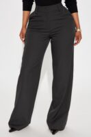 Wide-Leg Pants in Charcoal