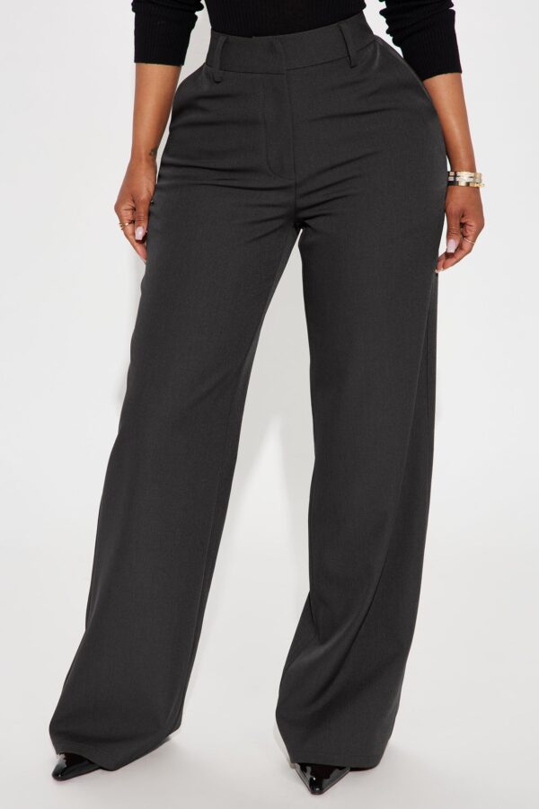 Wide-Leg Pants in Charcoal
