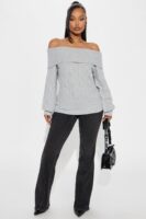 Ribbed Sweater in Gray