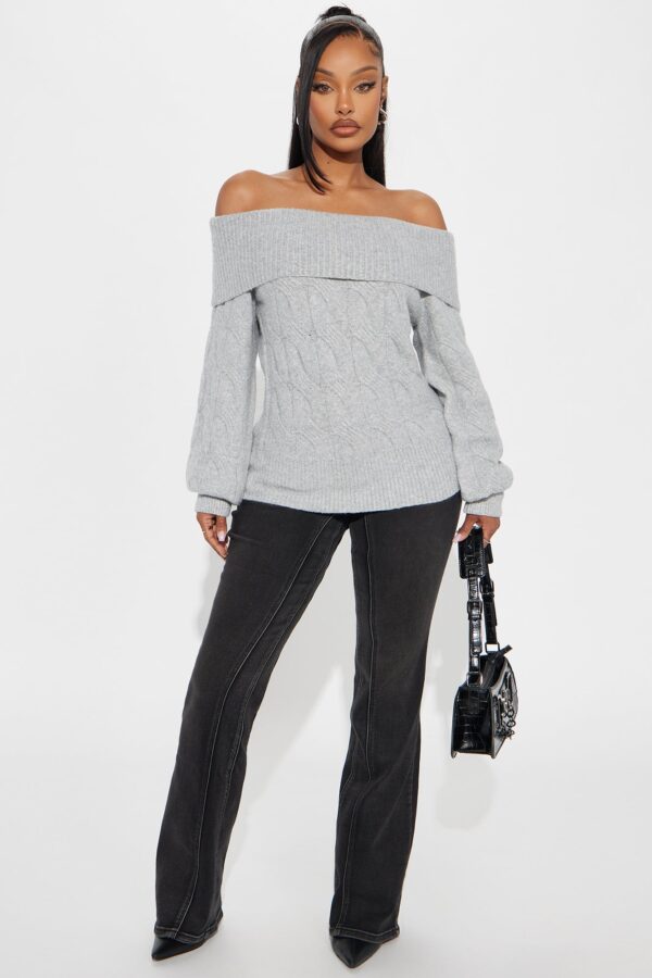 Ribbed Sweater in Gray