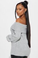 Ribbed Sweater in Gray
