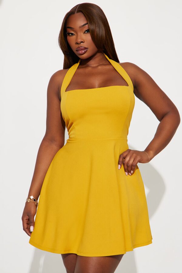 Ladies Kit Mustard Dress
