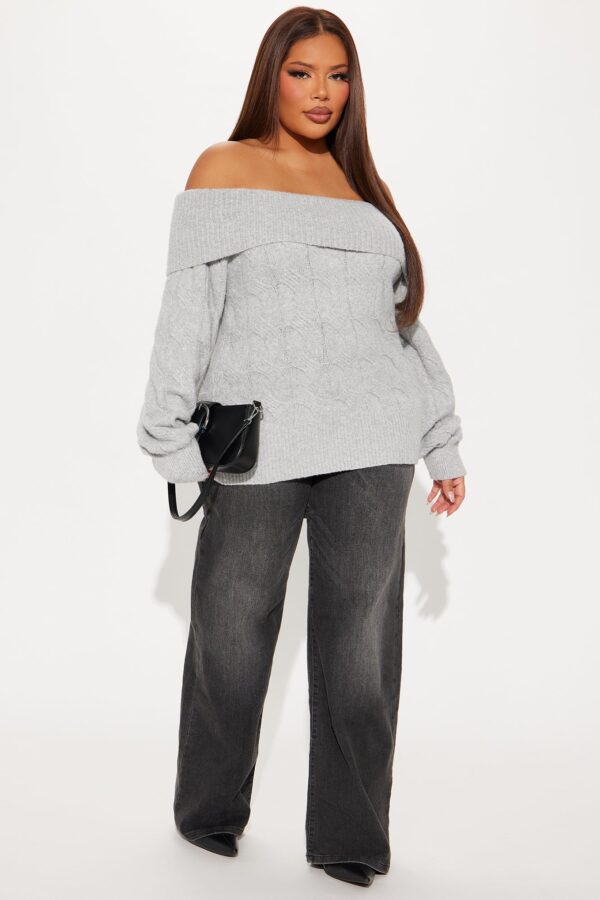 Ribbed Sweater in Gray