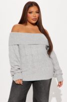 Ribbed Sweater in Gray