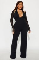 Pants with a v-neck