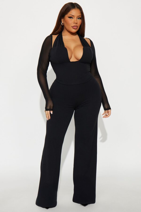 Pants with a v-neck