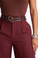 Wide-Leg Trousers in Wine