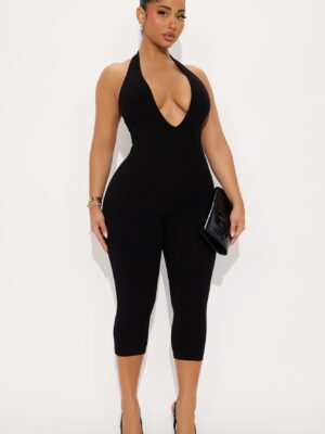 Jumpsuit with a v-neck