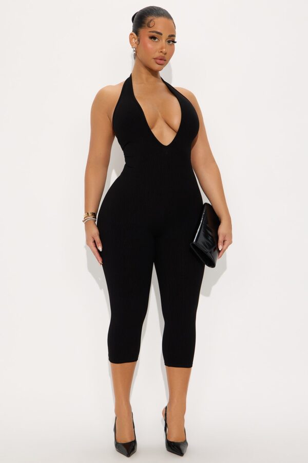 Jumpsuit with a v-neck