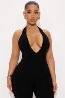 Jumpsuit with a v-neck