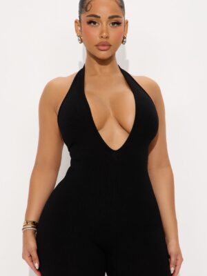 Jumpsuit with a v-neck