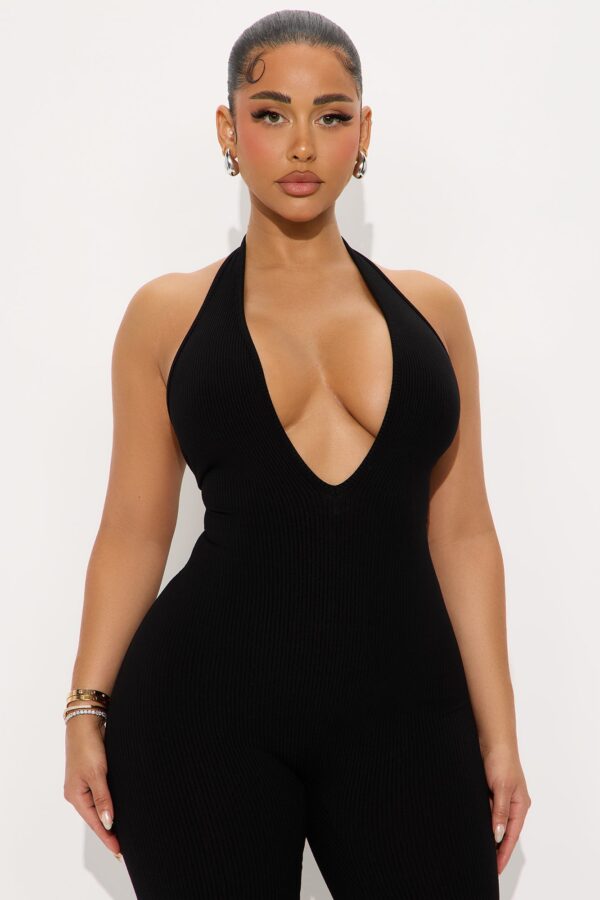 Jumpsuit with a v-neck