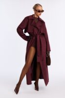 Coat in Burgundy 96% polyester