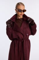 Coat in Burgundy 96% polyester