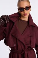 Coat in Burgundy 96% polyester