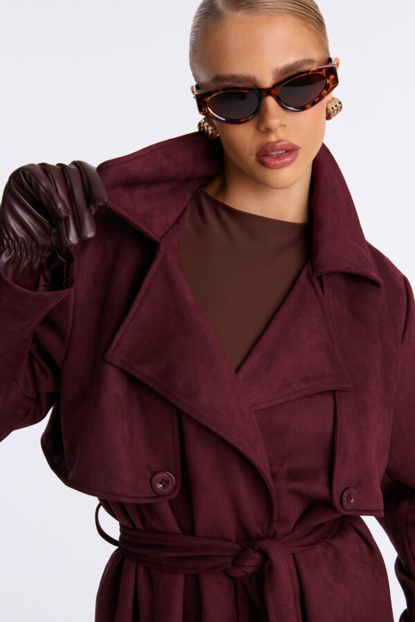 Coat in Burgundy 96% polyester