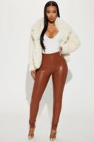 Cognac High-Waist Leggings