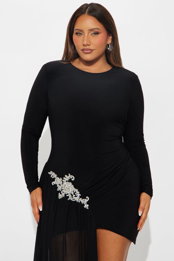 Contrast Dress in Black