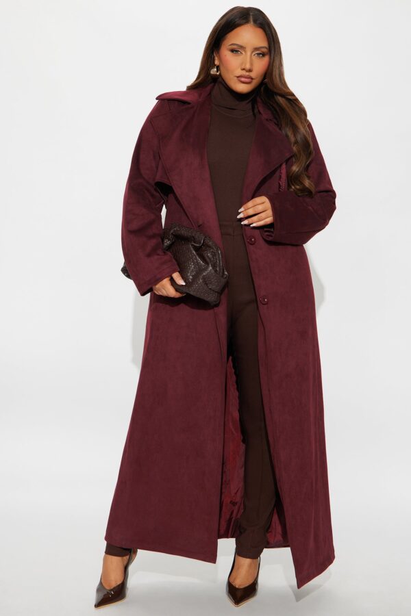 Coat in Burgundy 96% polyester