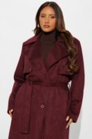 Coat in Burgundy 96% polyester