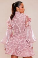 Dress with mock neck
