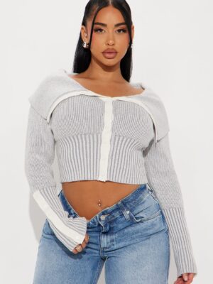 Ladies Kit Gray Cardigan