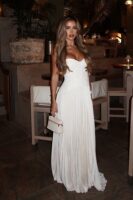 Cream Dress with pleated