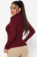 Burgundy Turtleneck Pullover