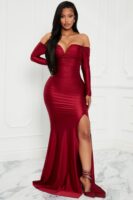 Wine Dress with maxi