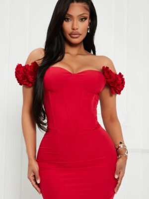Red Dress with maxi
